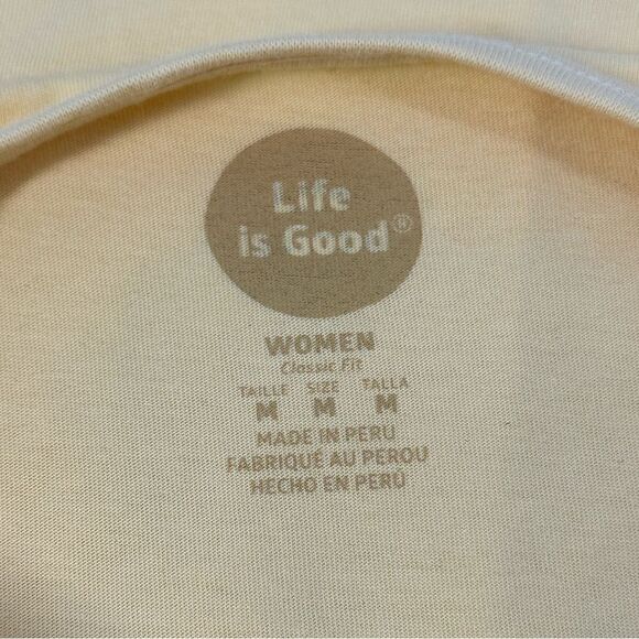 LIFE IS GOOD Bundle of 2 Gray & Yellow Short Sleeve T-Shirts Sz M - Picture 10 of 14